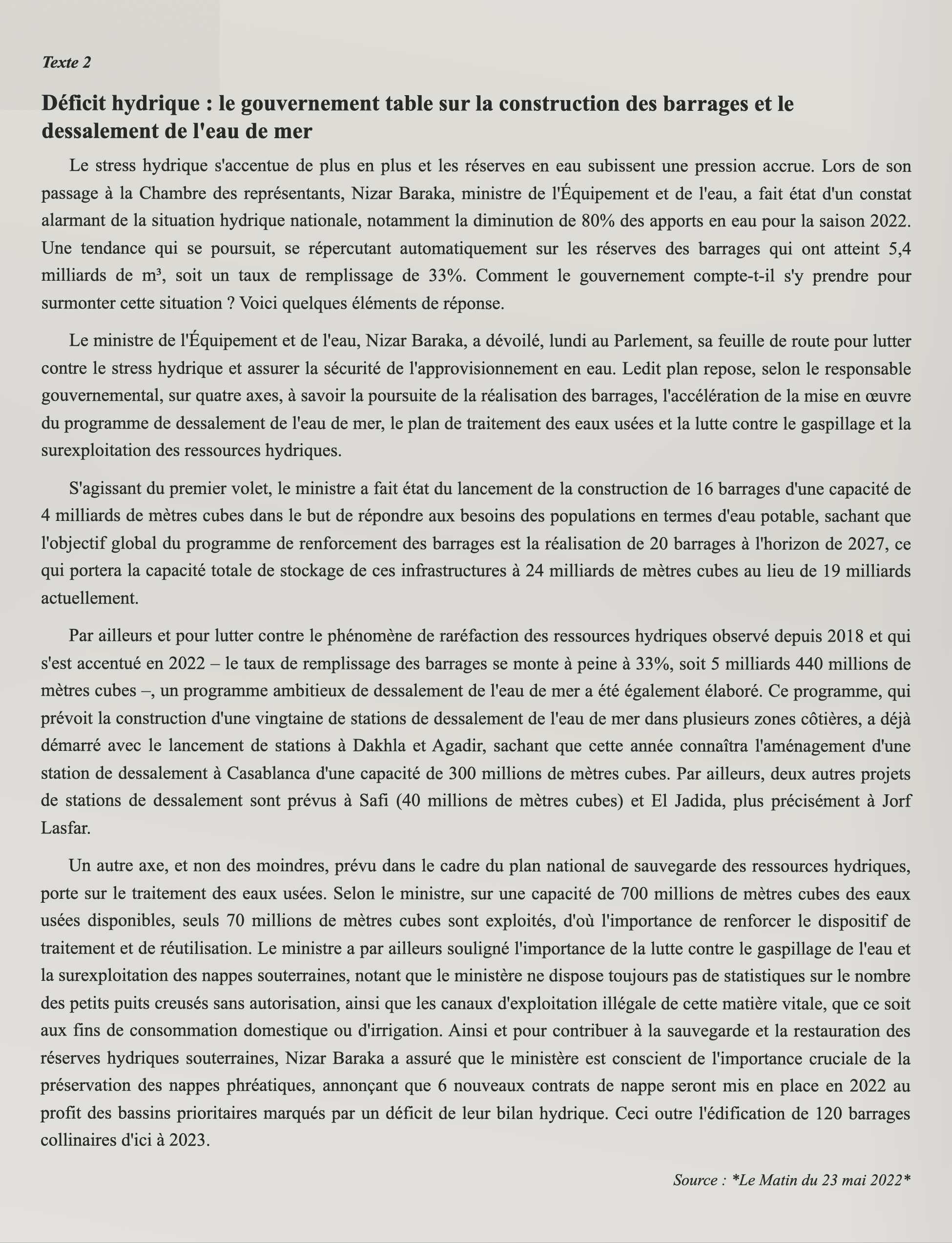 Texte 2 de mémorisation — TAFEM 2022
