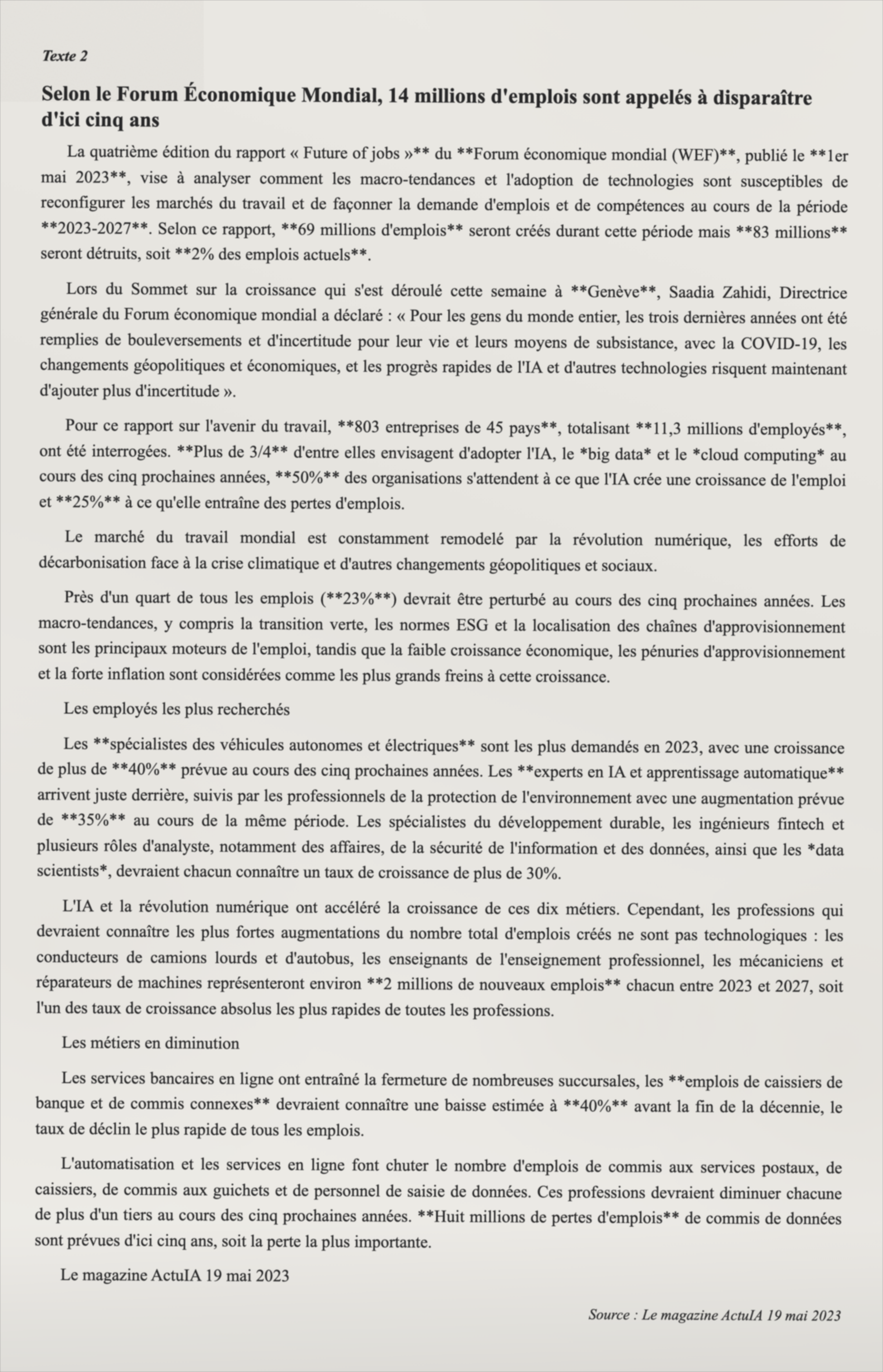 Texte 2 de mémorisation — TAFEM 2023