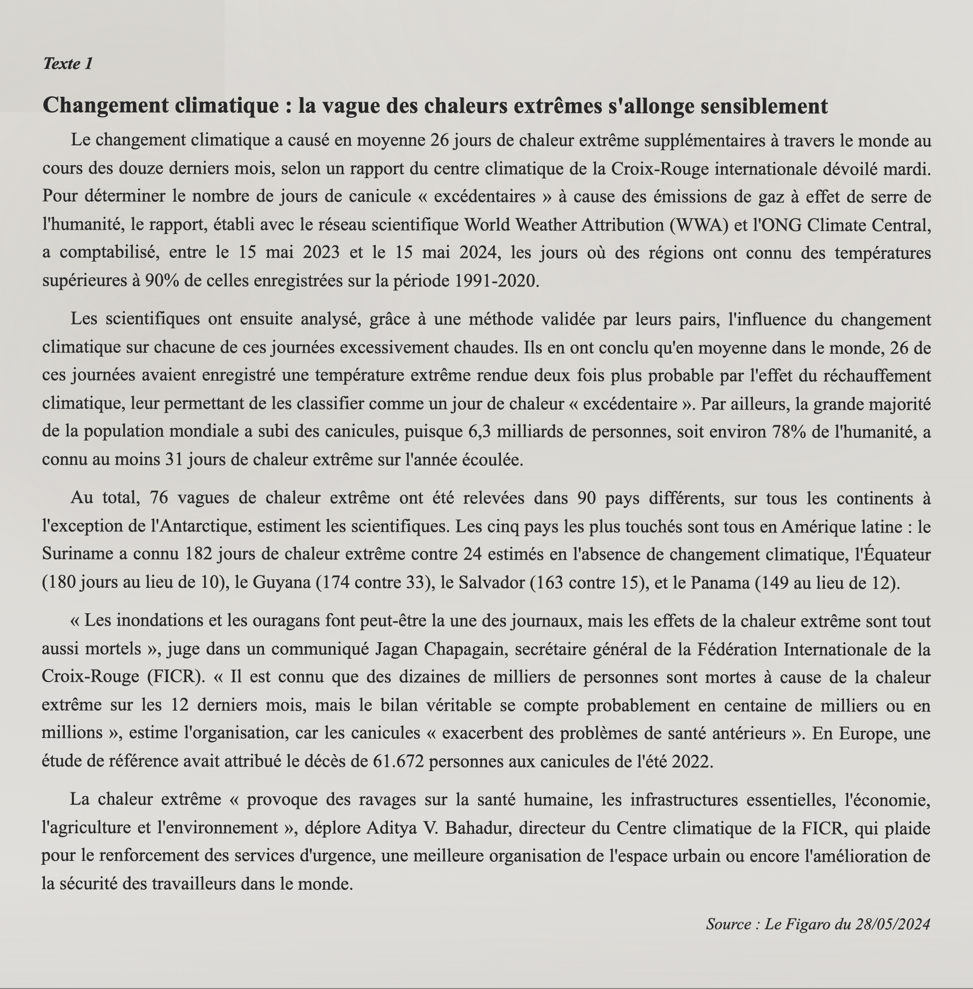 Texte 1 de mémorisation — TAFEM 2024